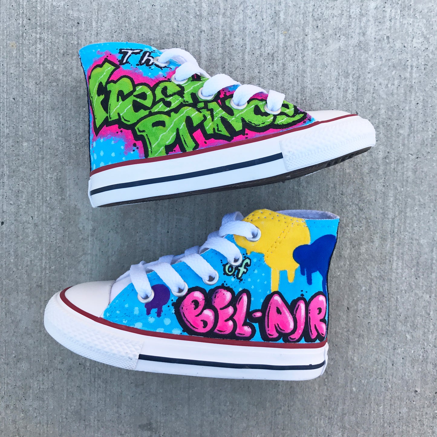 Fresh Prince Custom Hand Painted Toddler Converse Chucks