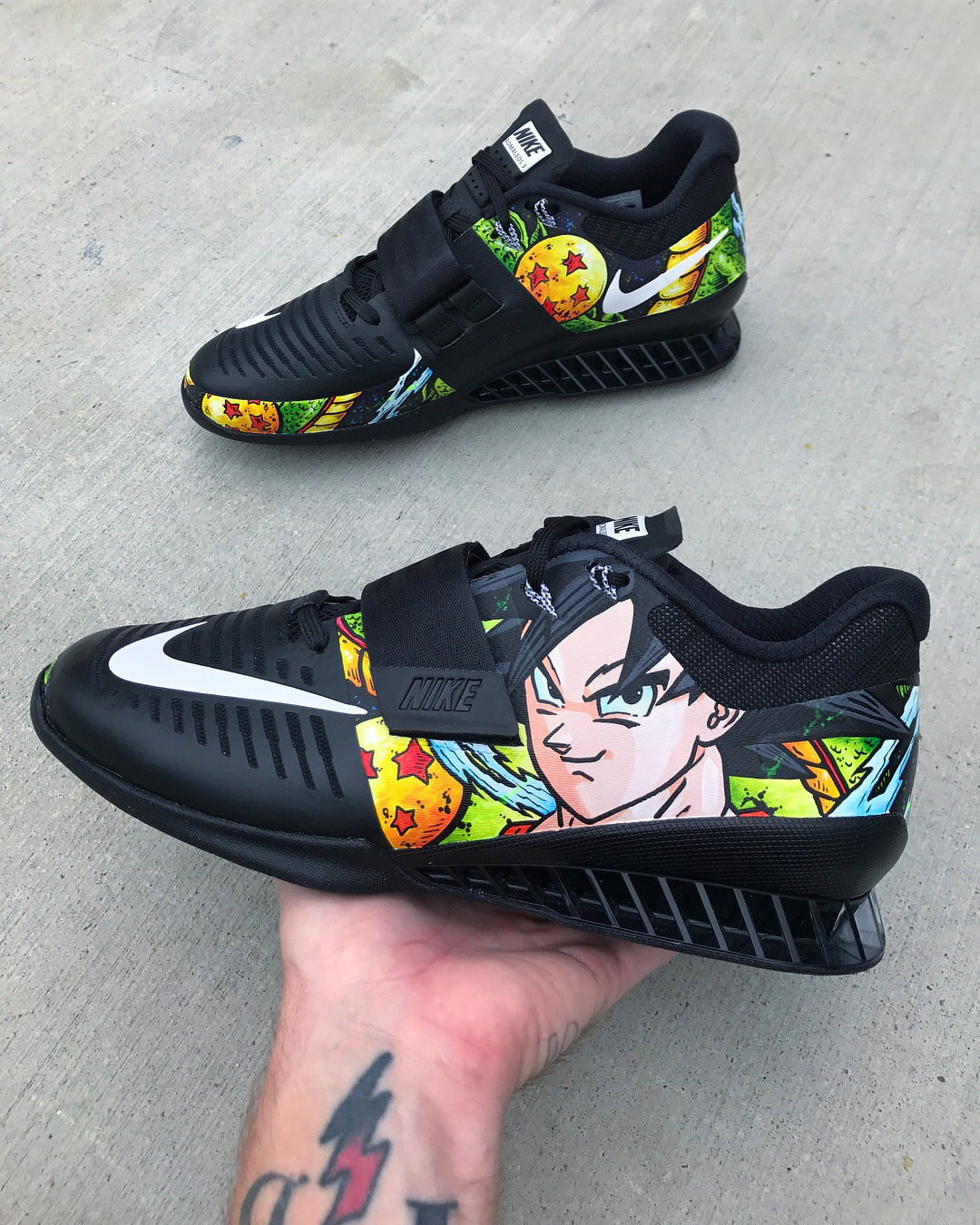 DBZ Hand painted Nike Romaleos 3 olympic weightlifting crossfit shoes