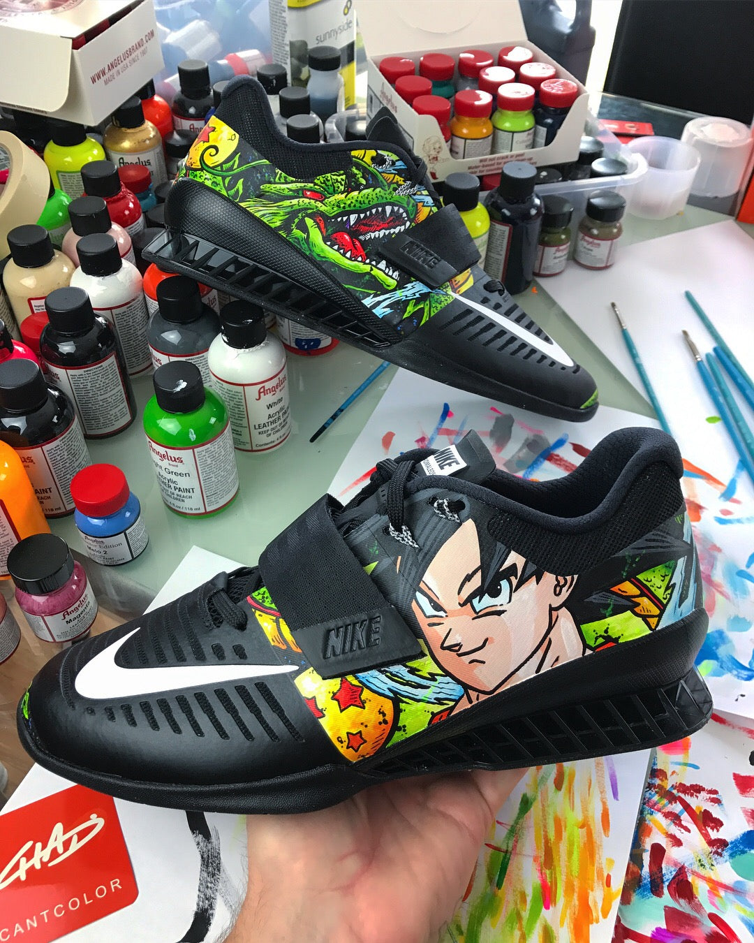 DBZ painted Nike Romaleos 3 weightlifting crossfit shoes – chadcantcolor
