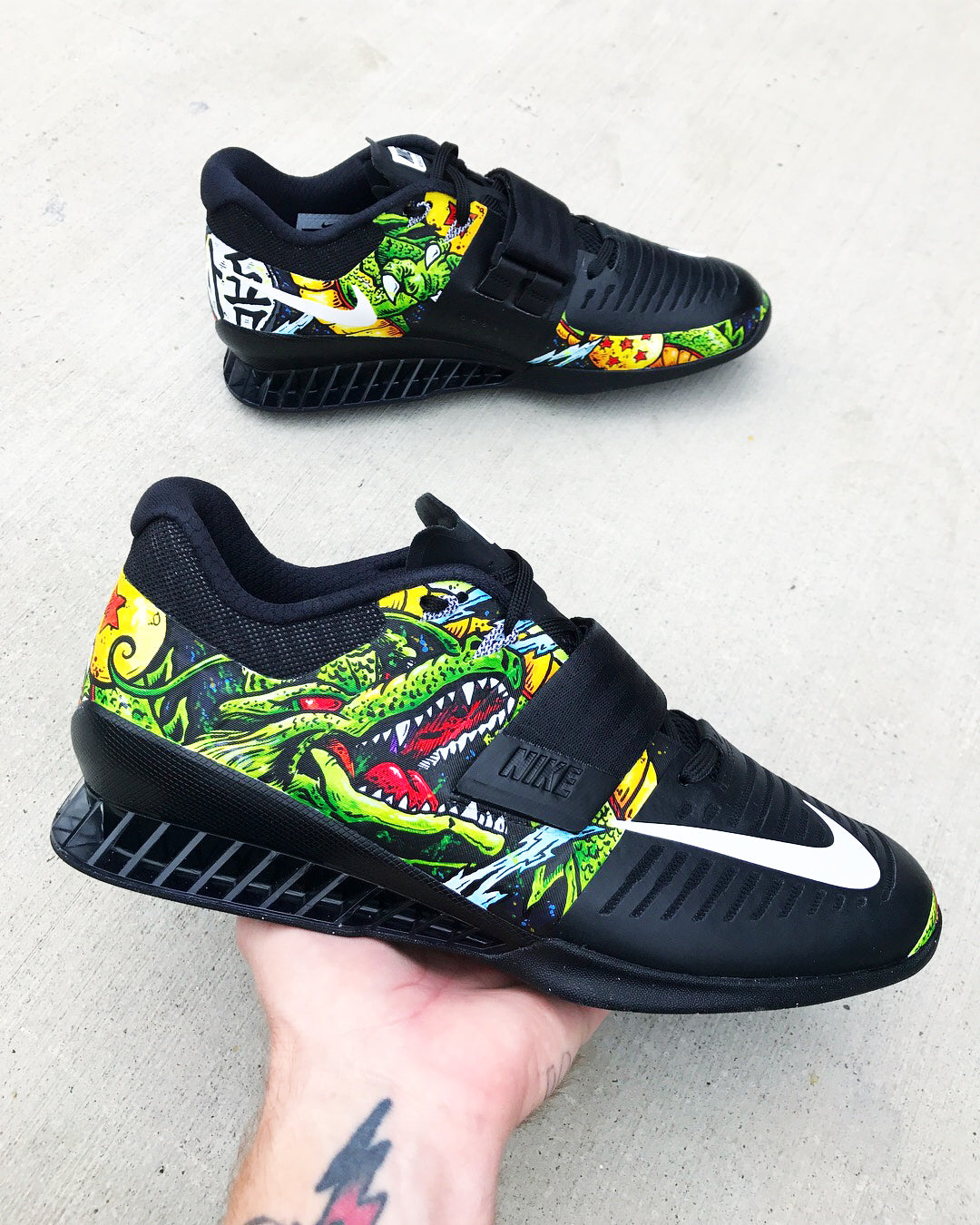 DBZ Hand painted Nike Romaleos 3 olympic weightlifting crossfit shoes