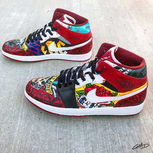 Gods of Rock GNR Custom Hand Painted Jordan Retro 1 Shoes – chadcantcolor