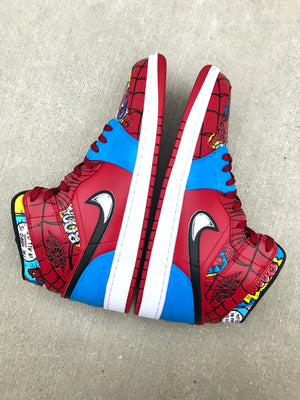 Spider-Man Custom Hand painted Jordan Shoes