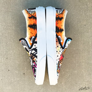 Classic TigerTattoo themed Custom hand painted Vans Authentics Shoes