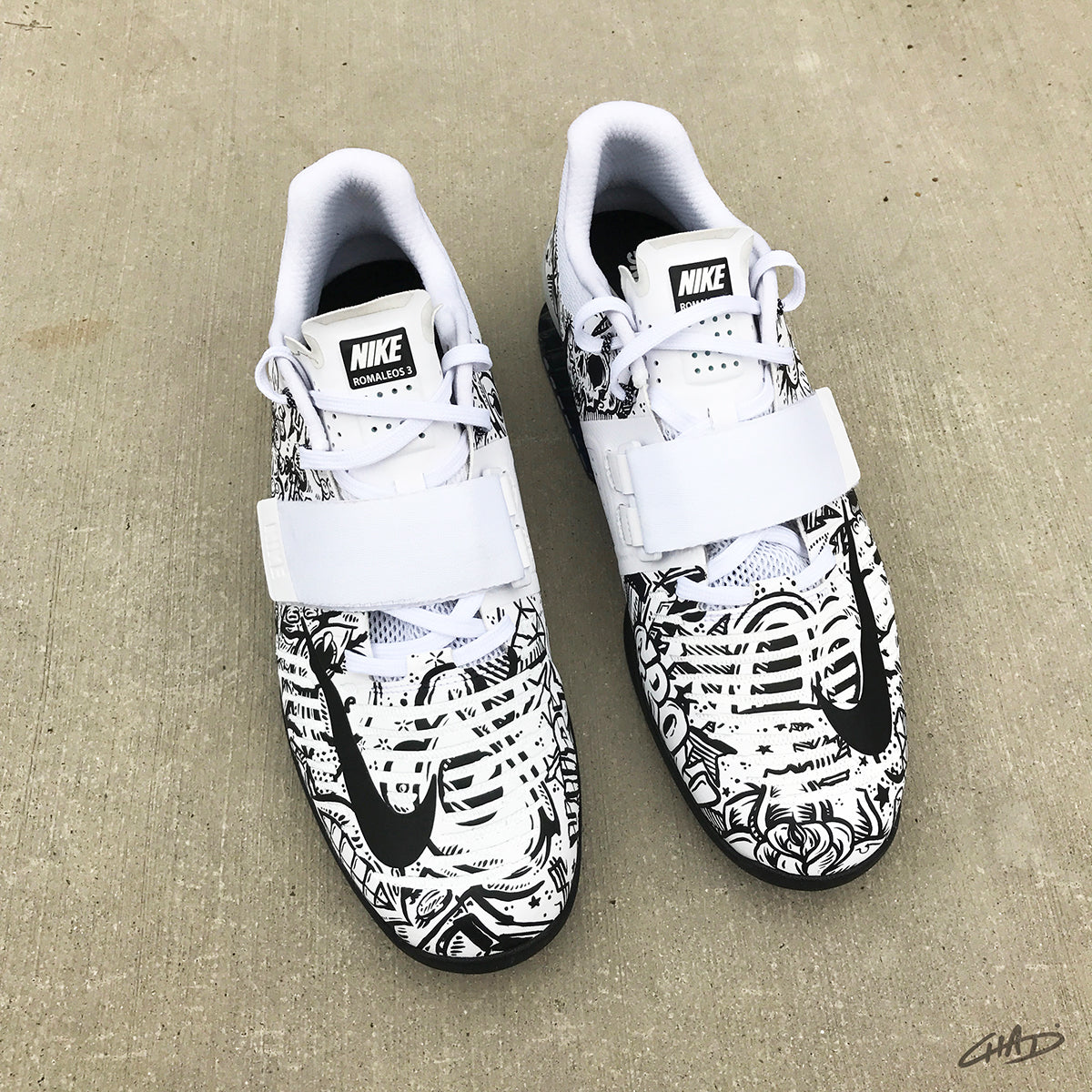 Hand painted Nike Romaleos 3 olympic weightlifting –