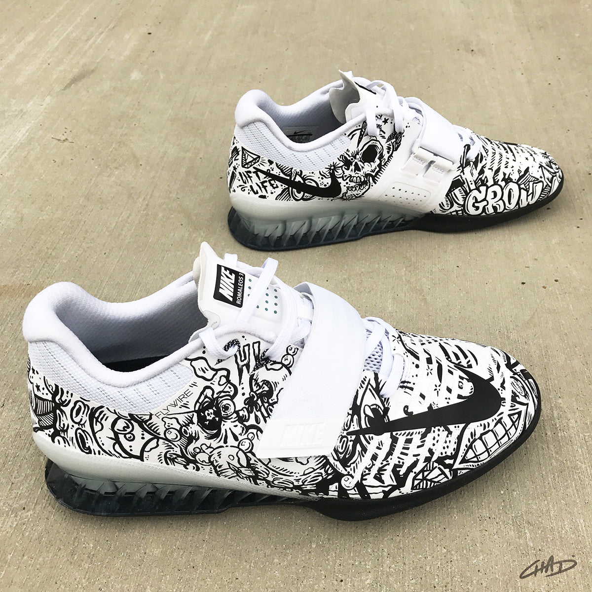 Hand painted Nike Romaleos 3 olympic weightlifting –