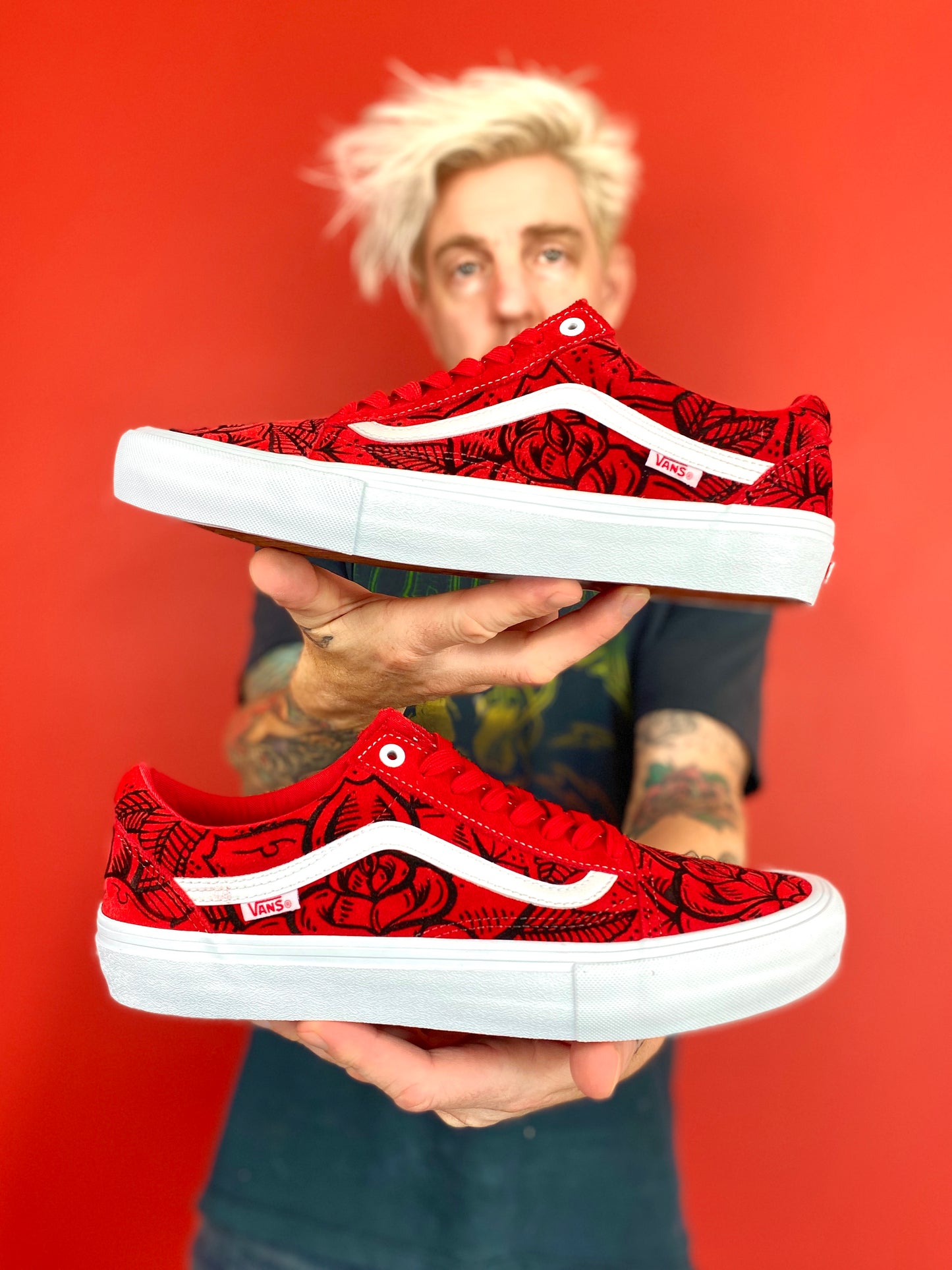 The Rose Collection - Custom hand painted Vans OLD SKOOL shoes