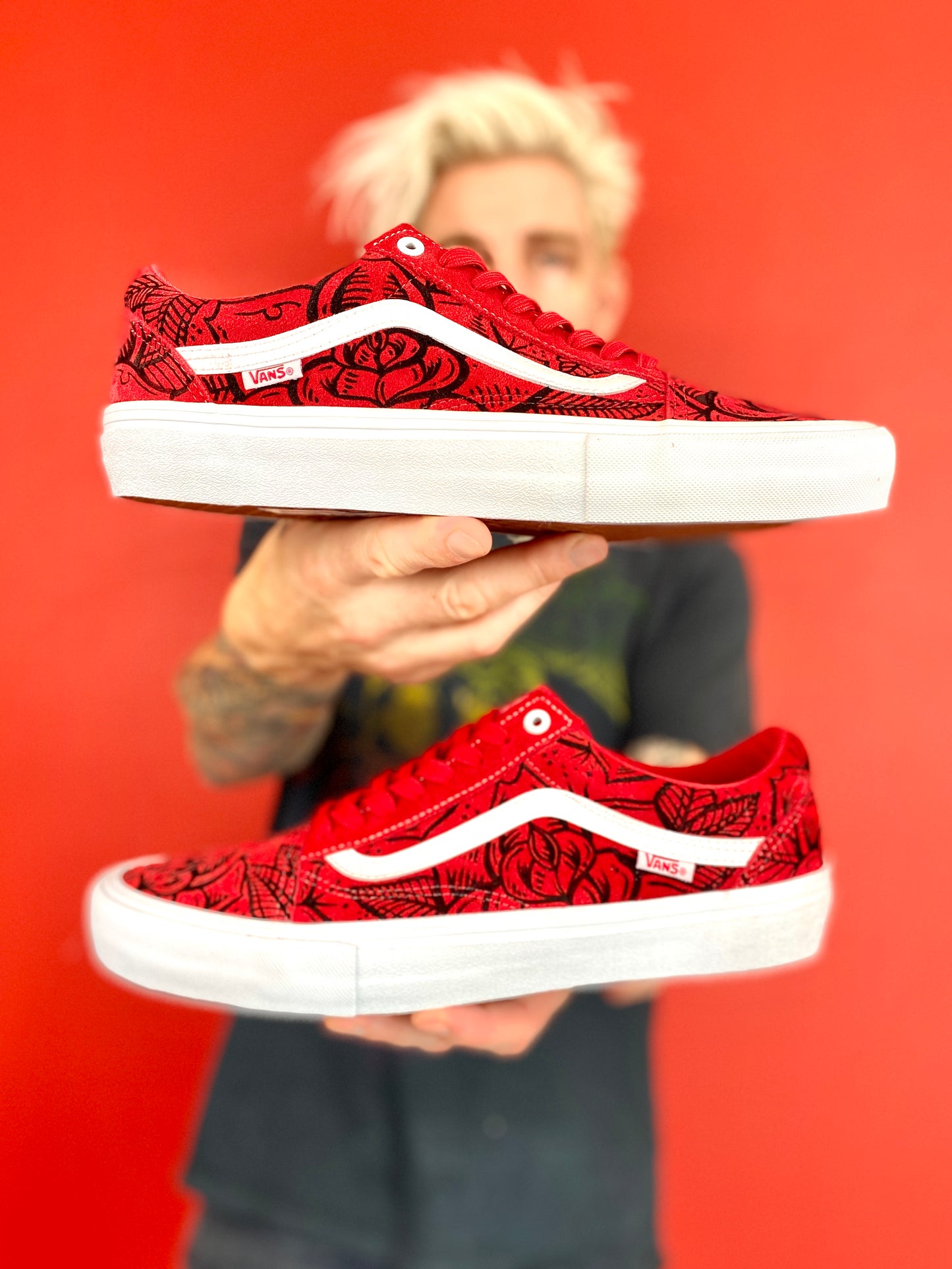 The Rose Collection - Custom hand painted Vans OLD SKOOL shoes