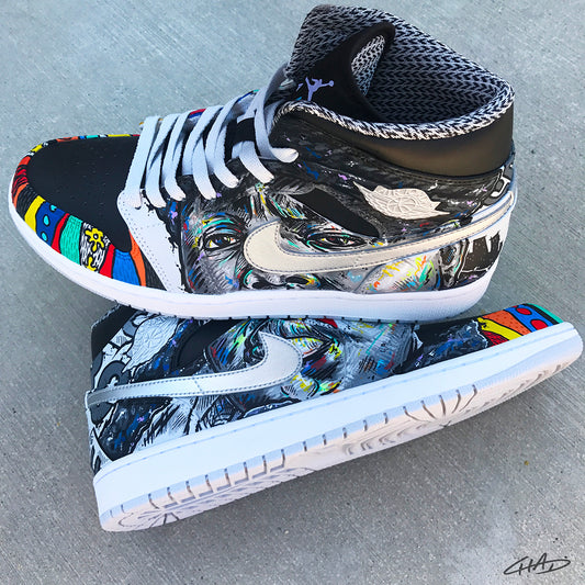 Notorious - Custom Hand Painted Jordan Retro 1 Shoes