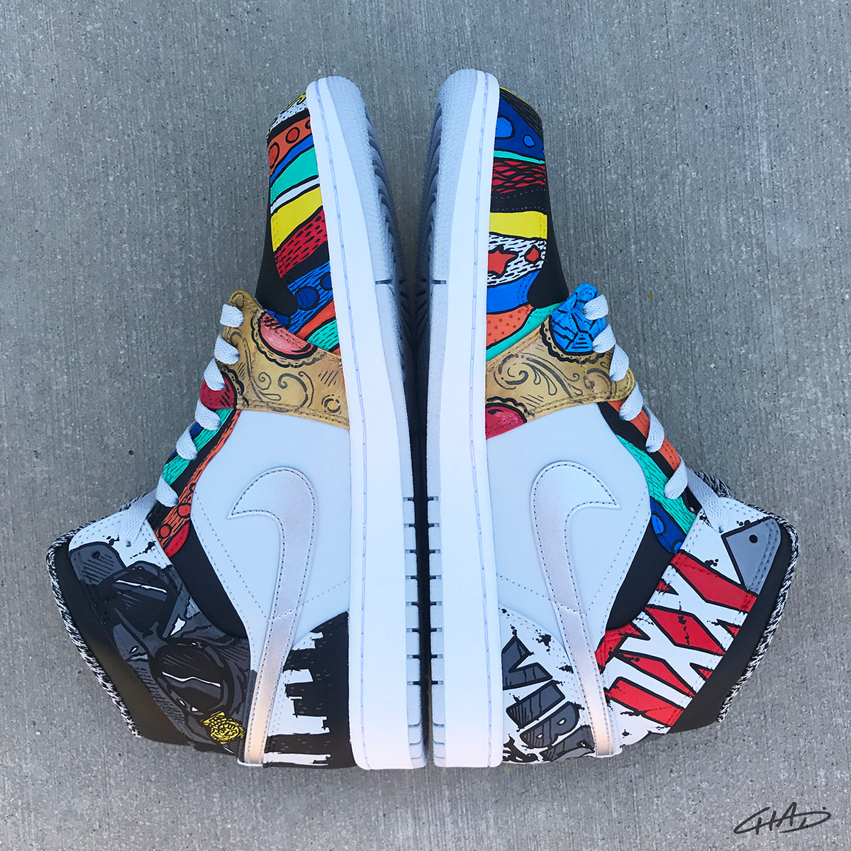 Notorious - Custom Hand Painted Jordan Retro 1 Shoes