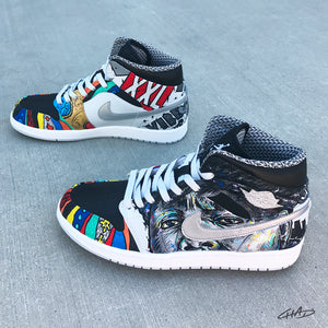 Notorious - Custom Hand Painted Jordan Retro 1 Shoes
