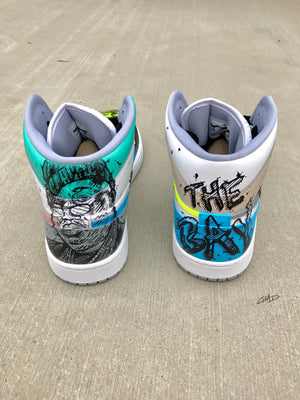 Legends of the Bay Custom Hand Painted Jordan Retro 1 Shoes