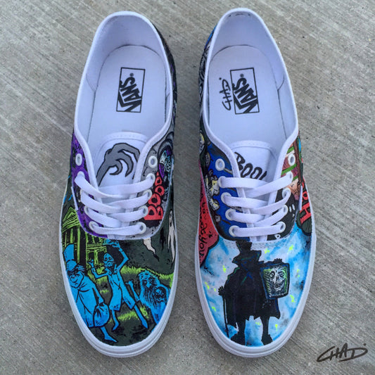 Disney's Haunted Mansion theme hand painted Vans shoes