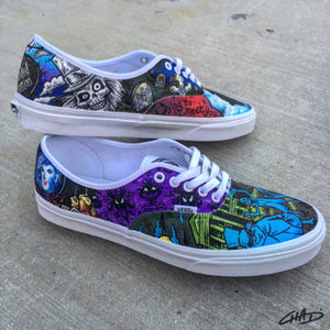 Disney's Haunted Mansion theme hand painted Vans shoes