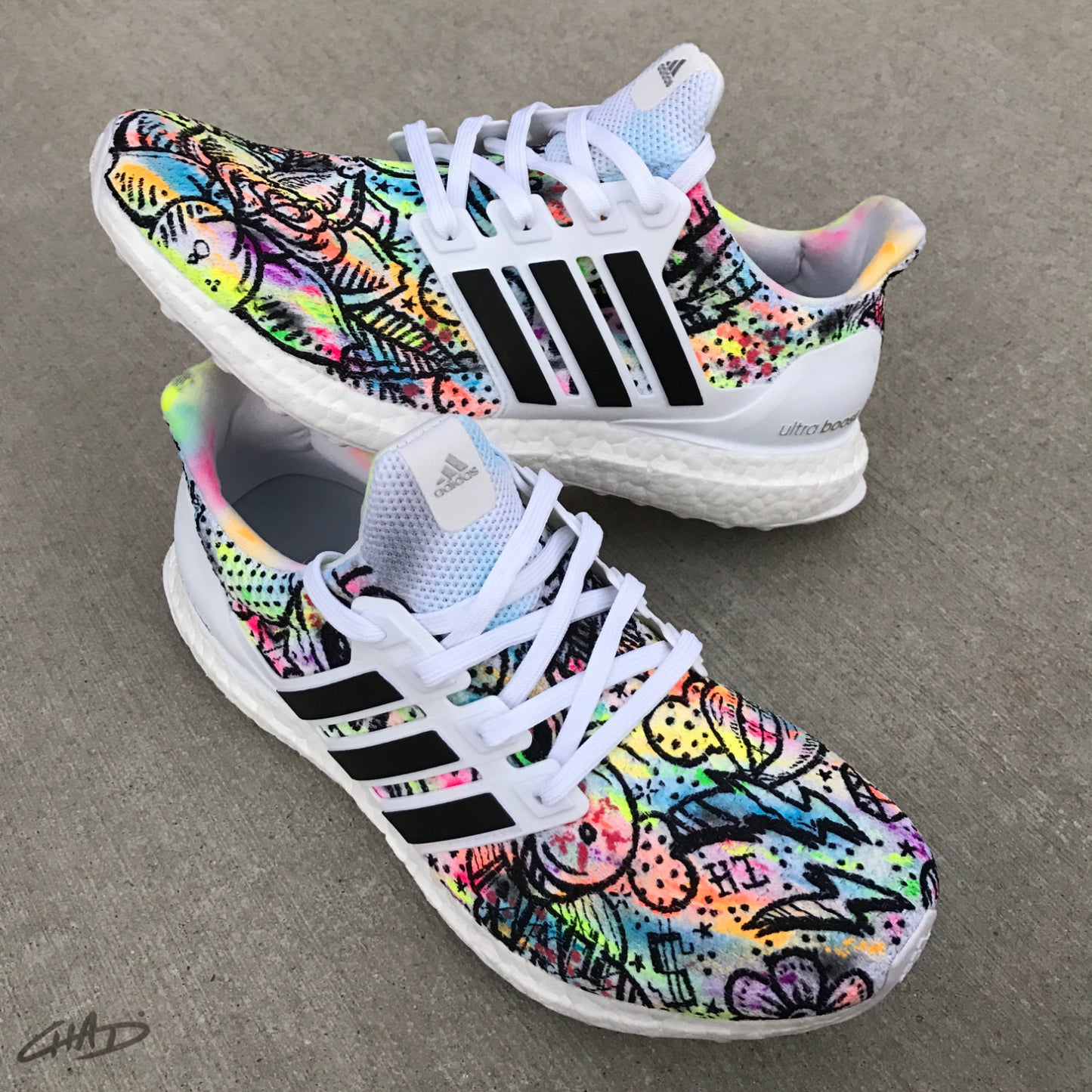 Custom Adidas Ultra Boost "Hydo's" shoes