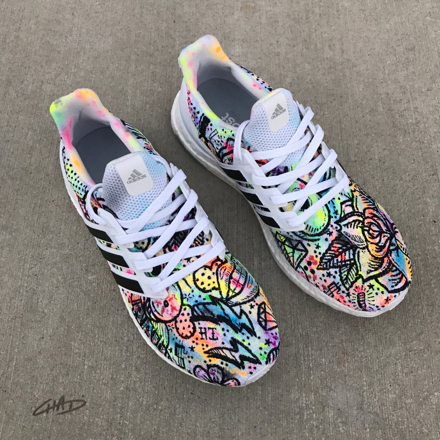 Custom Adidas Ultra Boost "Hydo's" shoes