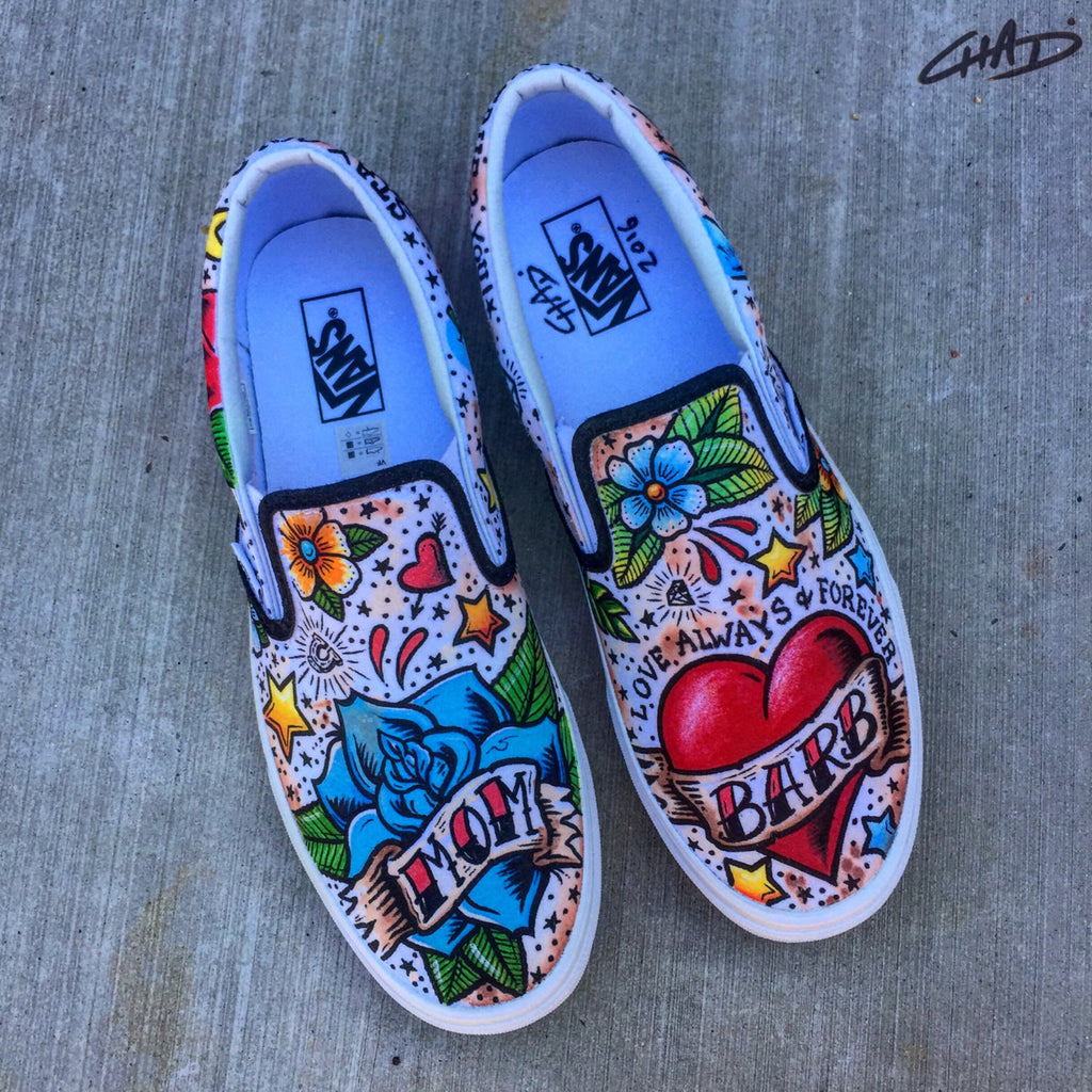 Till Death - Custom Hand Painted Vans Shoes – chadcantcolor
