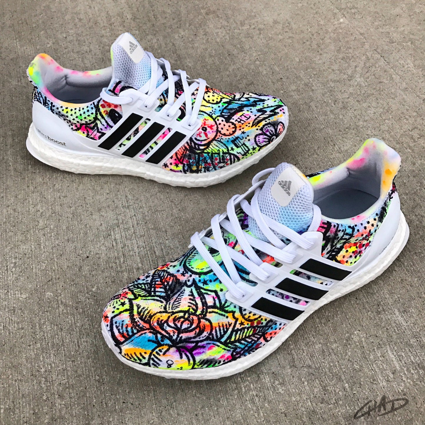 Custom Adidas Ultra Boost "Hydo's" shoes