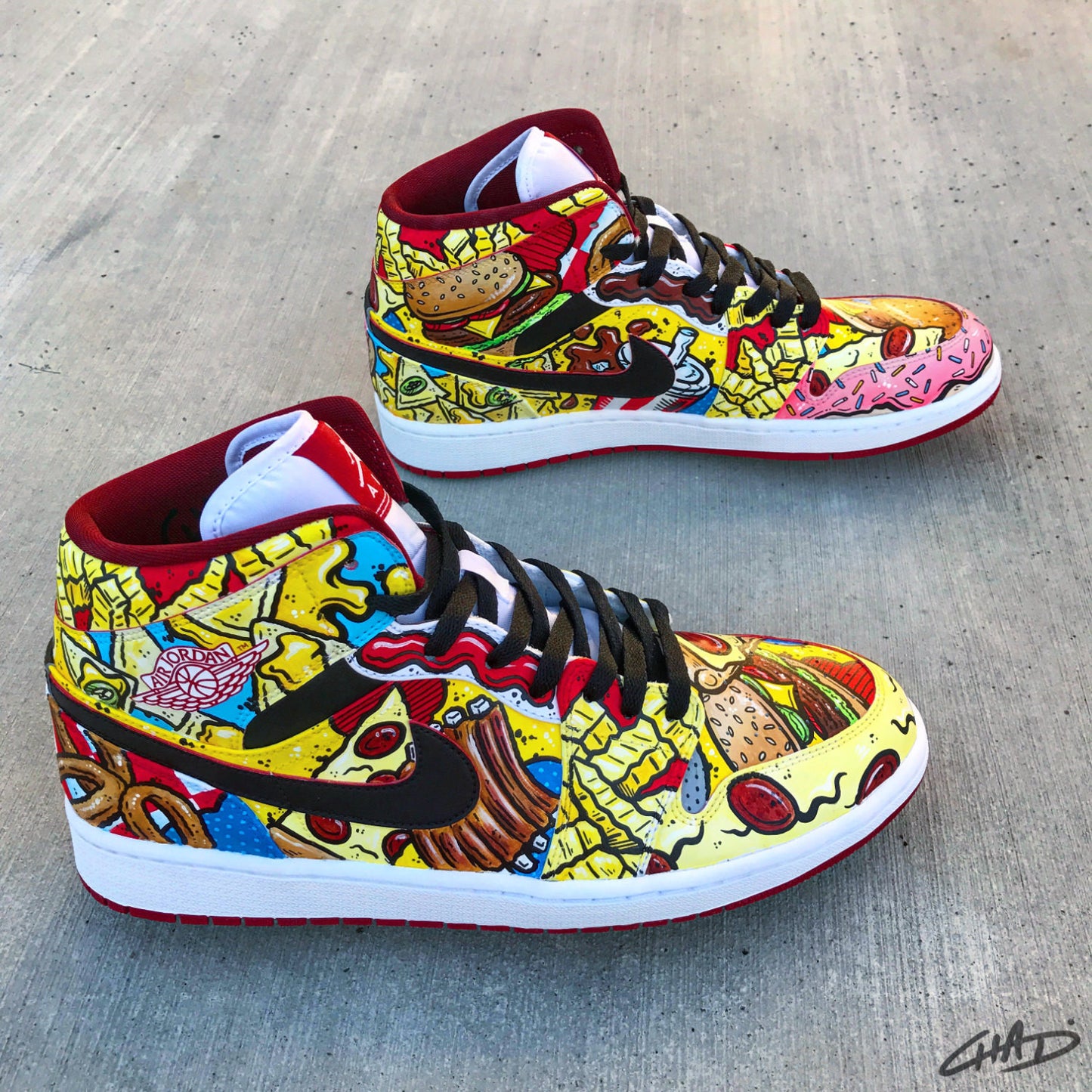 Munchies Custom Hand Painted Jordan retro 1 shoes