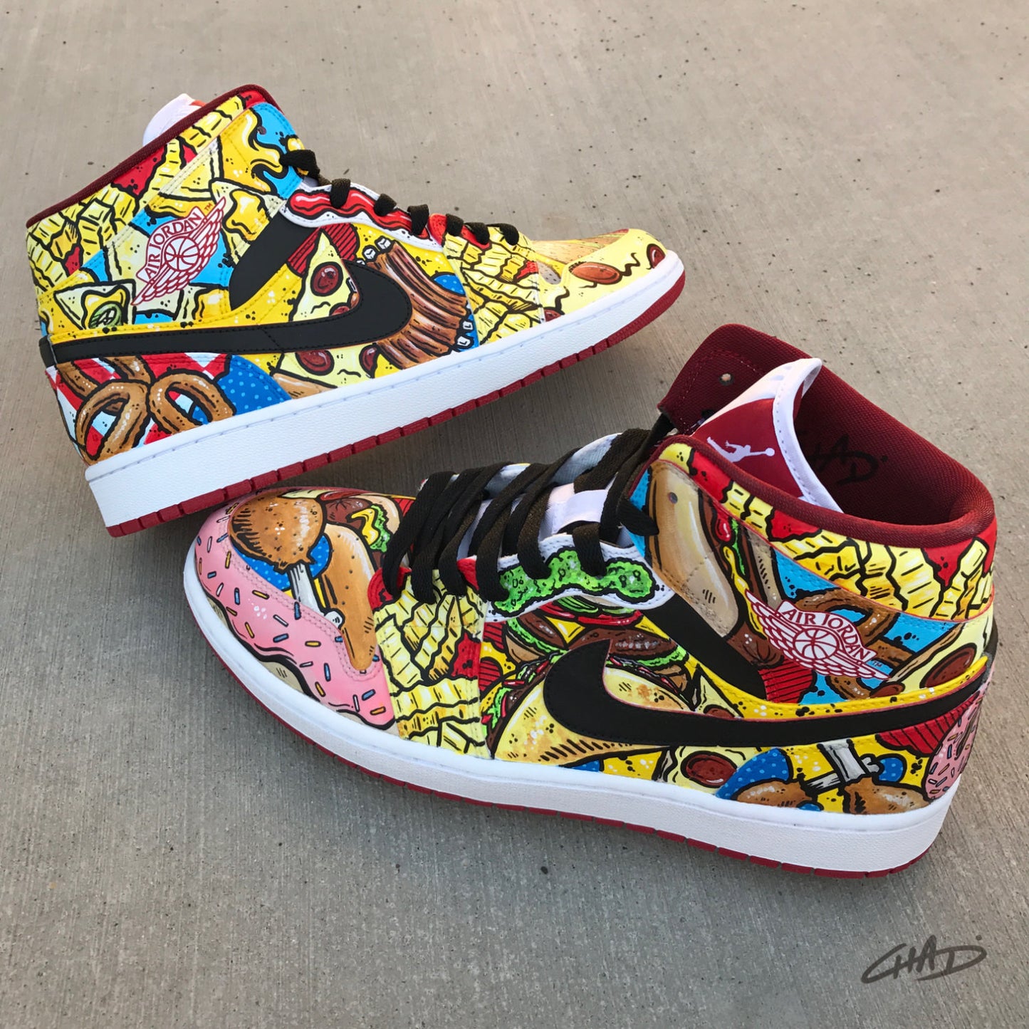 Munchies Custom Hand Painted Jordan retro 1 shoes