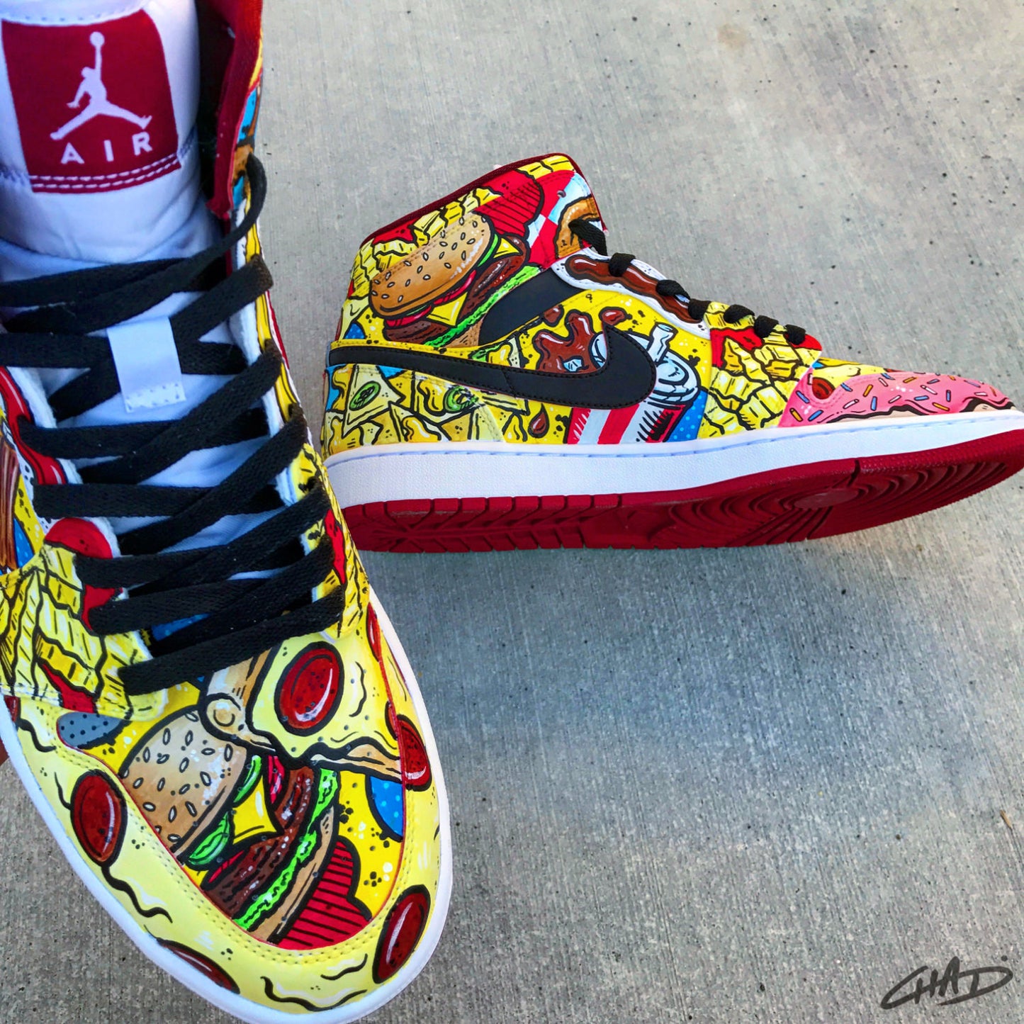 Munchies Custom Hand Painted Jordan retro 1 shoes