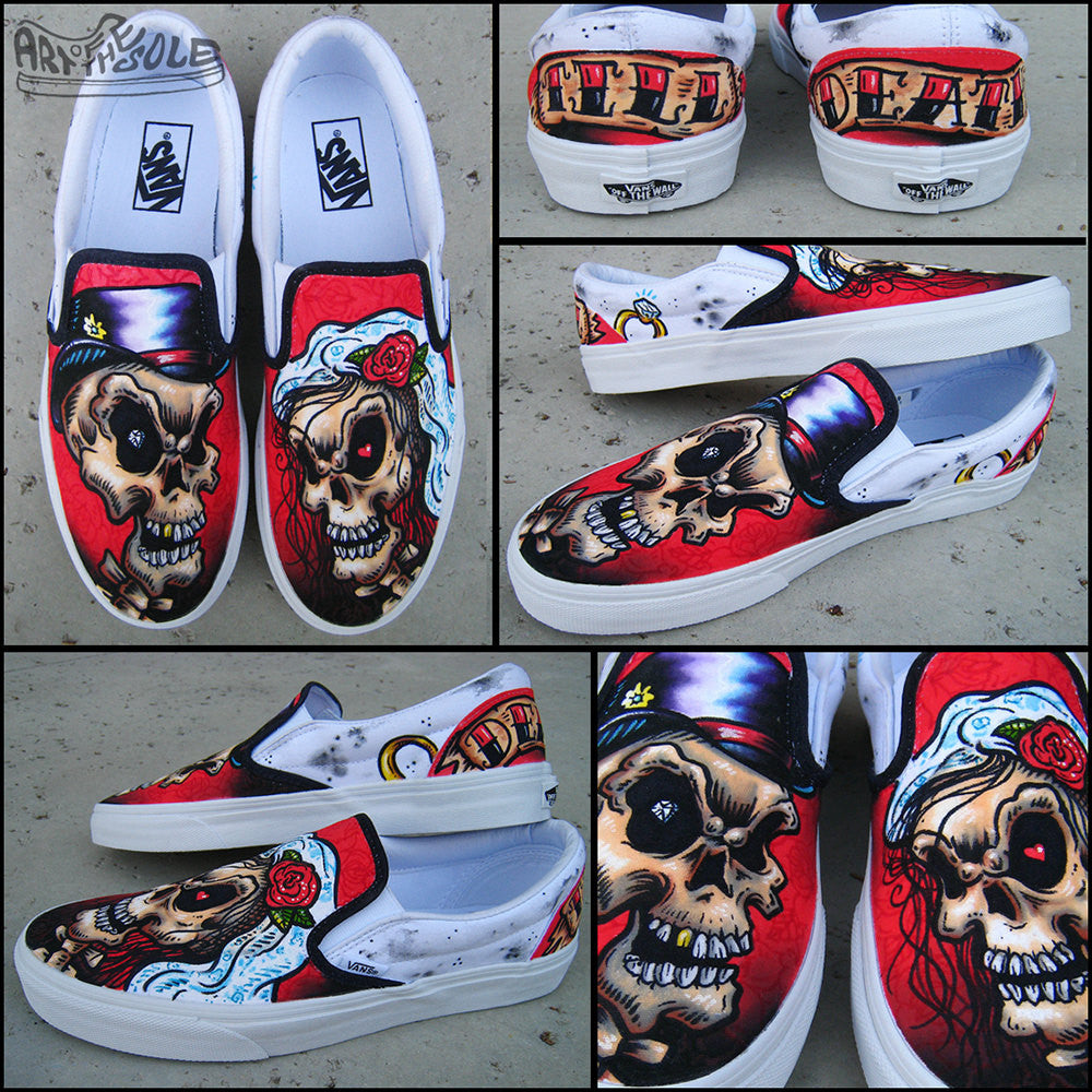 Till Death - Custom Hand Painted Vans Shoes