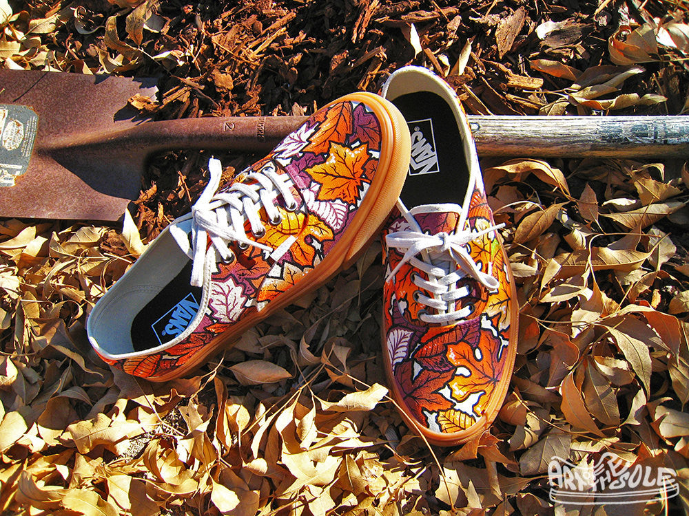AUTUMN - Custom Hand Painted Vans Authentic Shoes