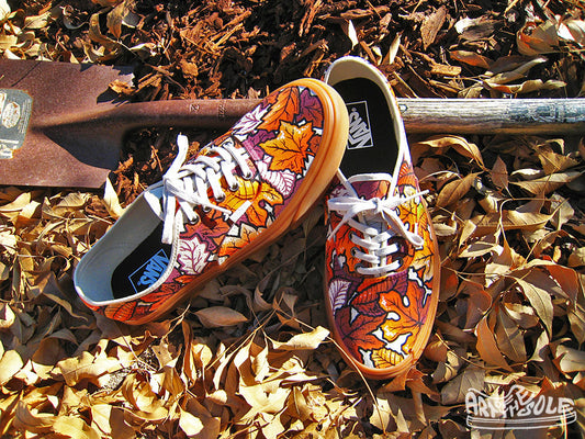 AUTUMN - Custom Hand Painted Vans Authentic Shoes
