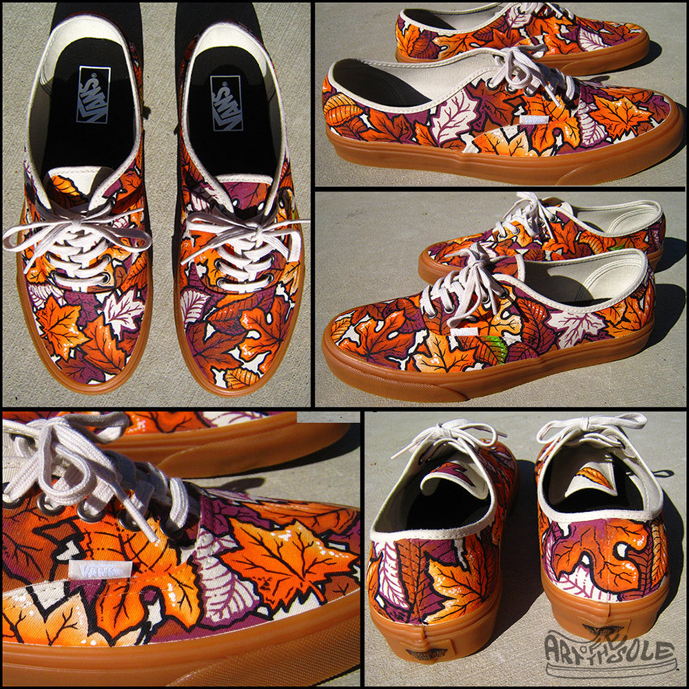 AUTUMN - Custom Hand Painted Vans Authentic Shoes