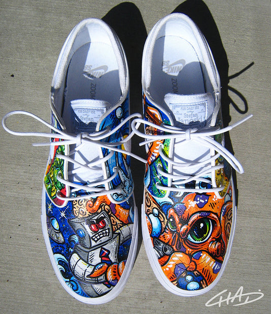 Octopus Galaxy Hand Painted  NIKE SB Janoski Shoes