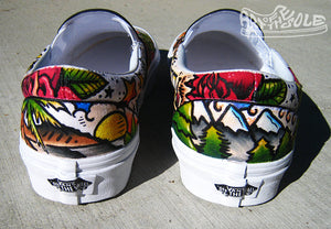 ALOHA! Custom Hand Painted Vans Authentics Shoes