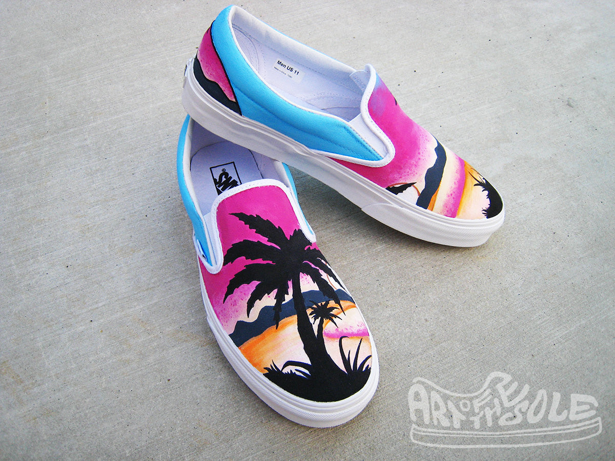 Sunset Dreams - Custom Hand Painted Shoes – chadcantcolor