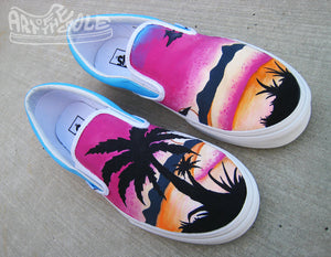 Sunset Dreams - Custom Hand Painted Vans Shoes