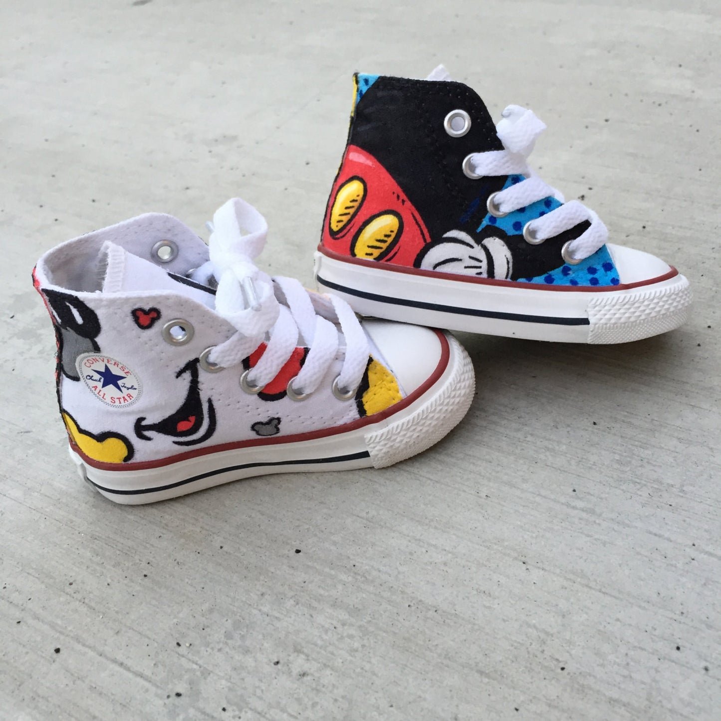 Custom Hand Painted Toddler Mickey Converse Chucks