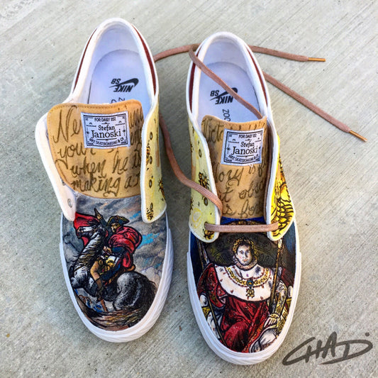 Napoleon - Custom hand painted Nike SB Janoski Shoes