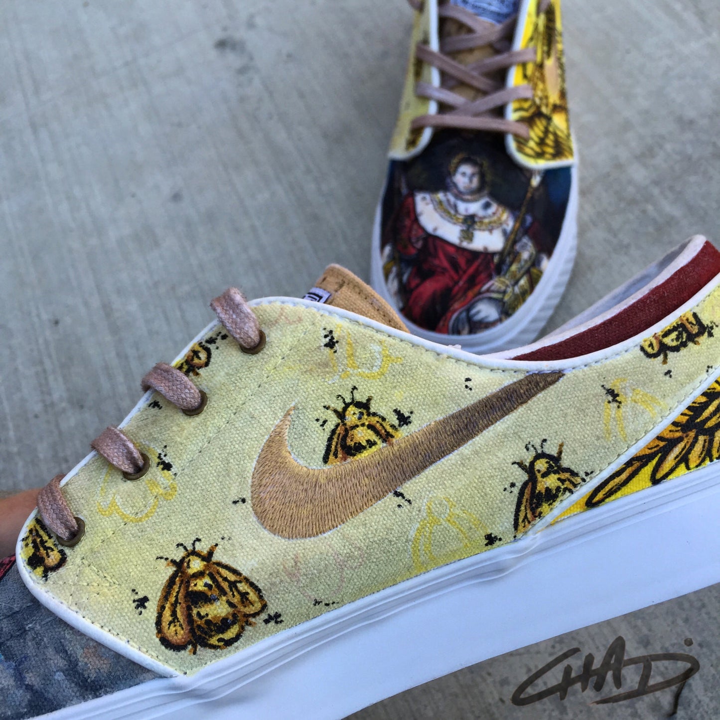 Napoleon - Custom hand painted Nike SB Janoski Shoes