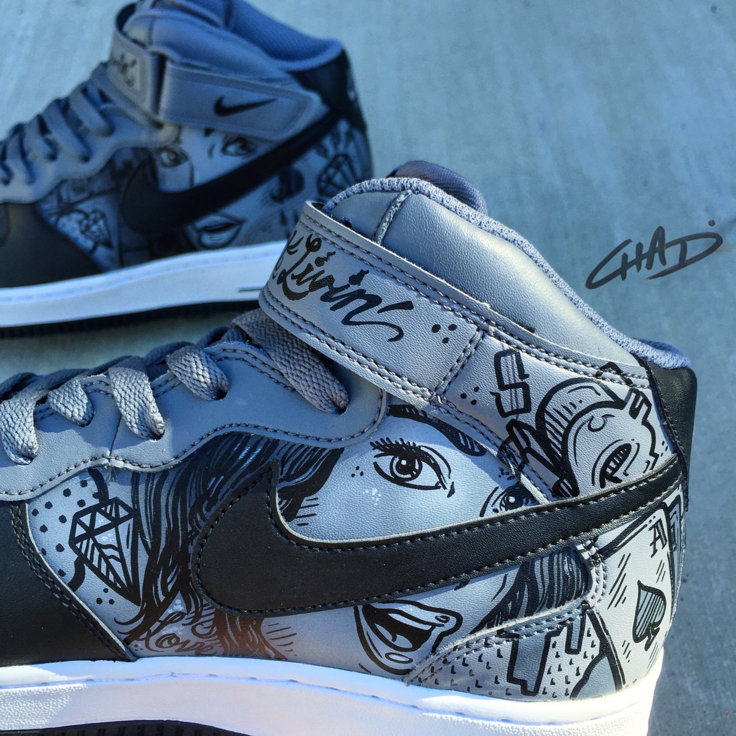 Dimes -  Custom hand painted Nike Air Force 1 shoes