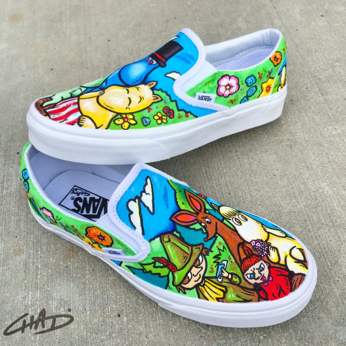Moomin custom Hand Painted Vans shoes
