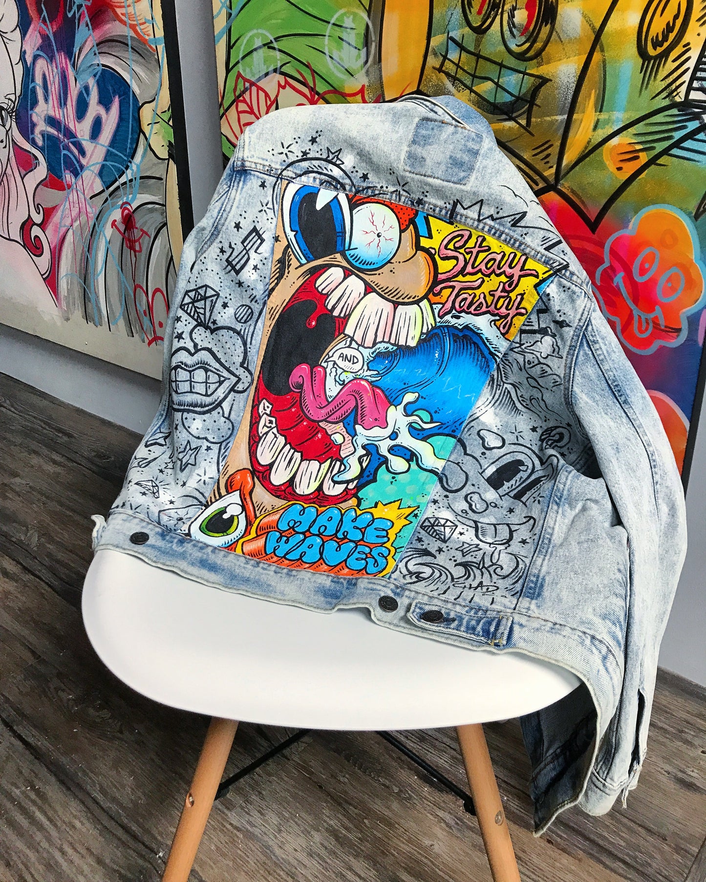 Levi's Custom Hand Painted Denim Jacket