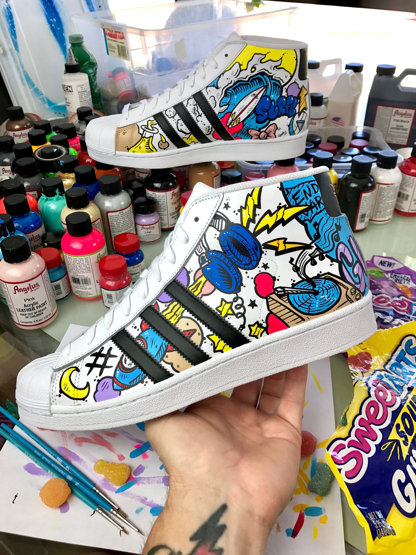 Color Pop - Adidas Pro Model shoes