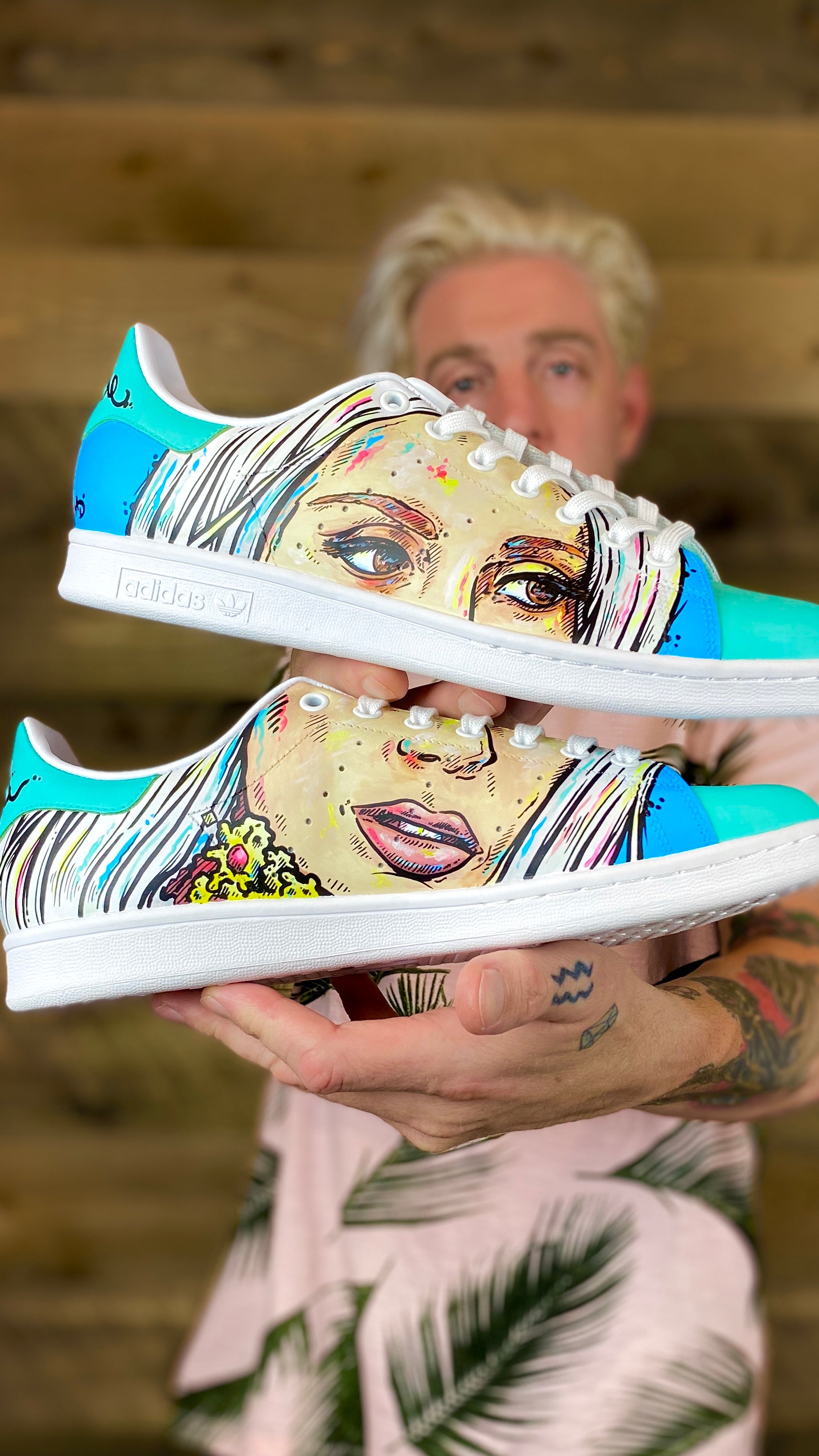 Queens Grande and Gaga - Adidas Stan Smith shoes