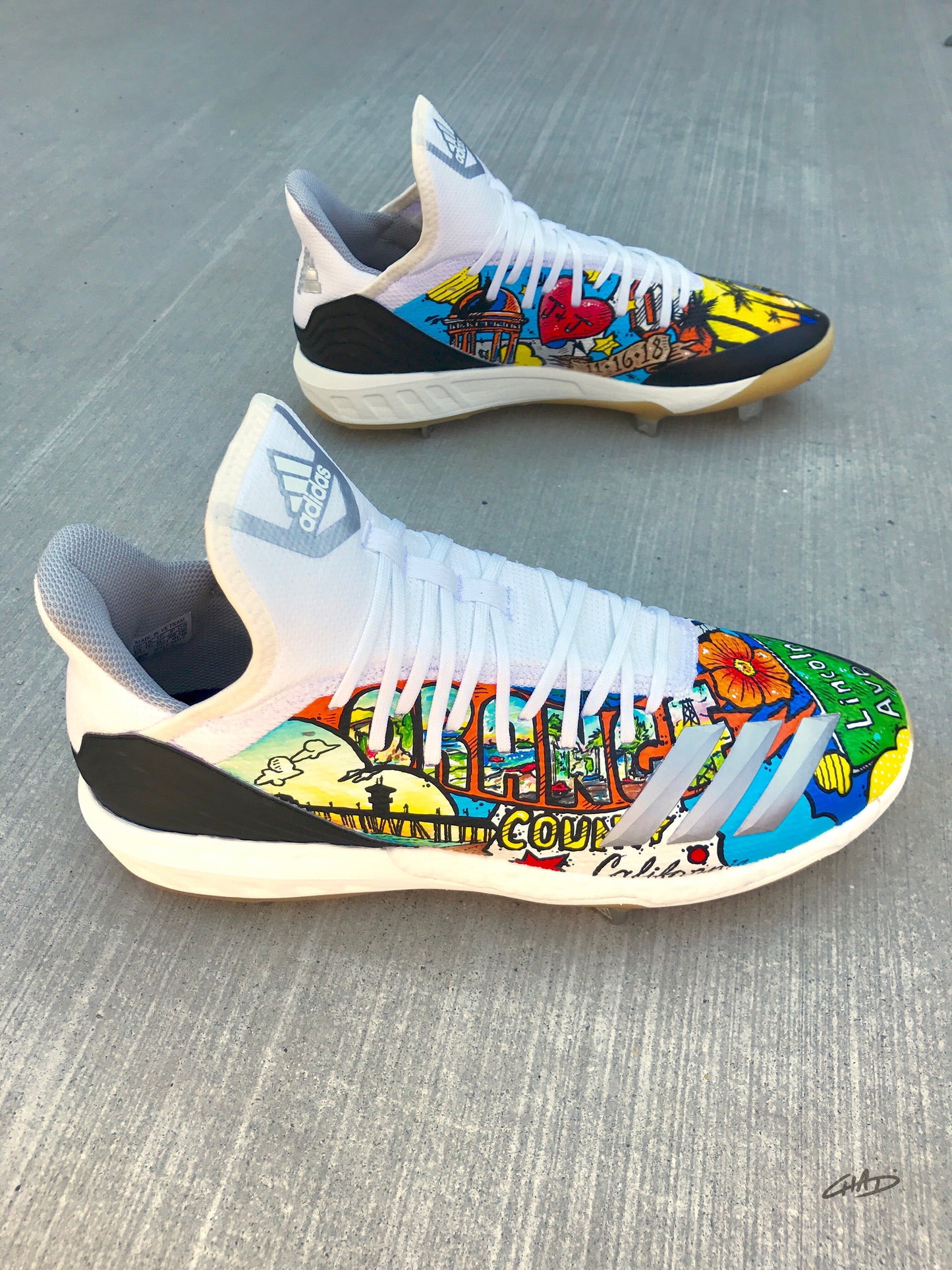 Jake Faria Custom MLB Cleats - Adidas Baseball shoes