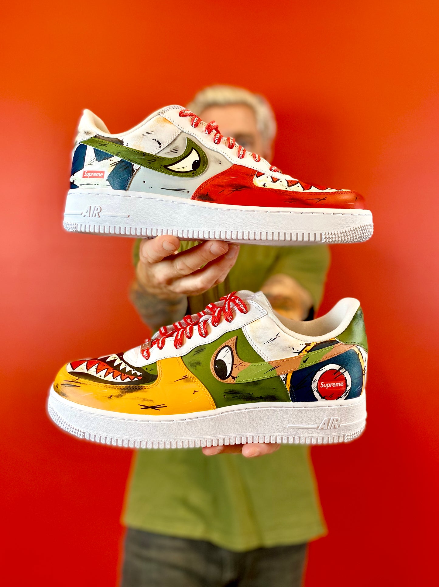 Fighter Planes SUPREME Nike AF1 shoes