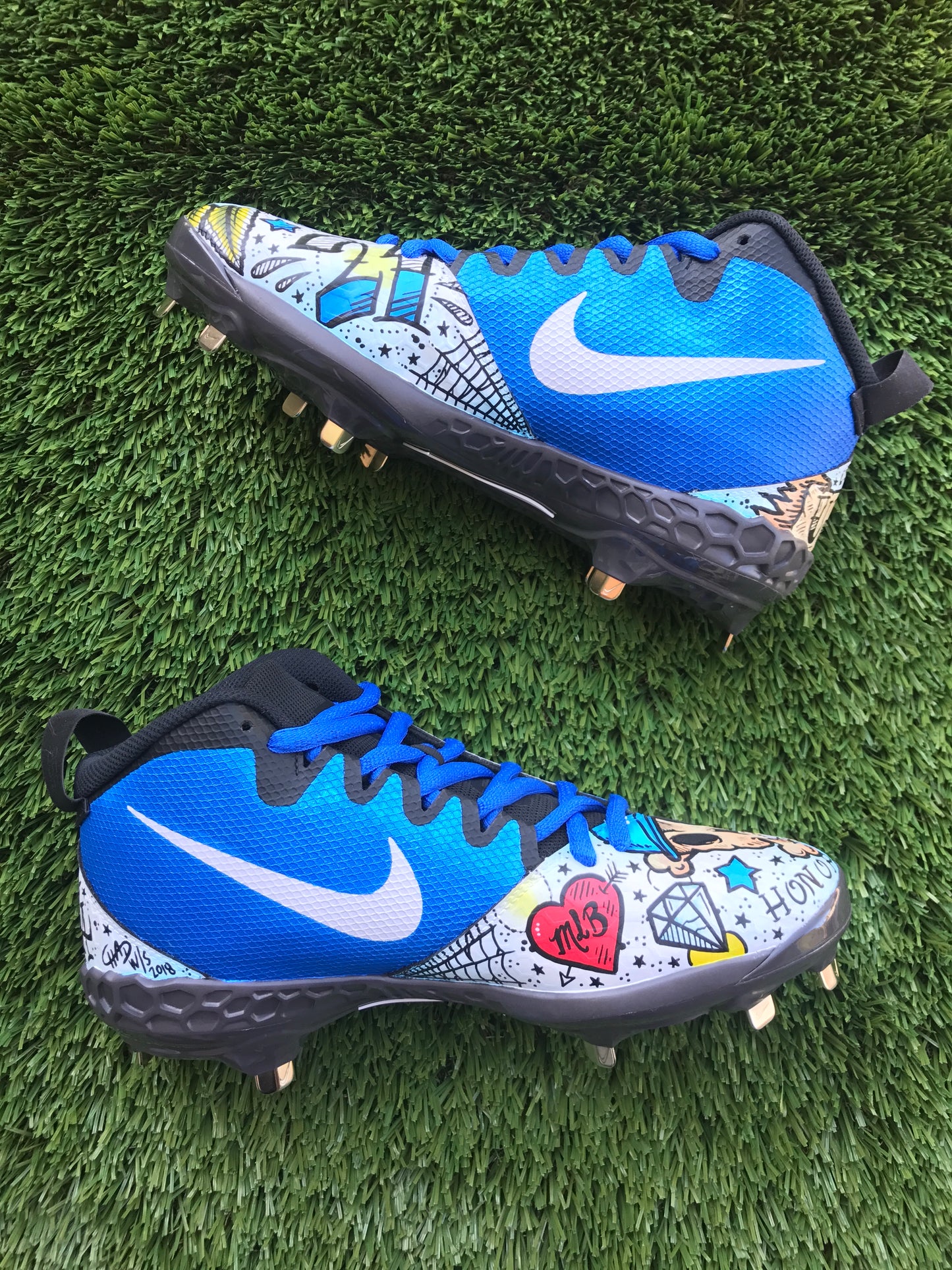LA Dodgers Walker Buehler's Day Off - Nike Baseball Cleat shoes