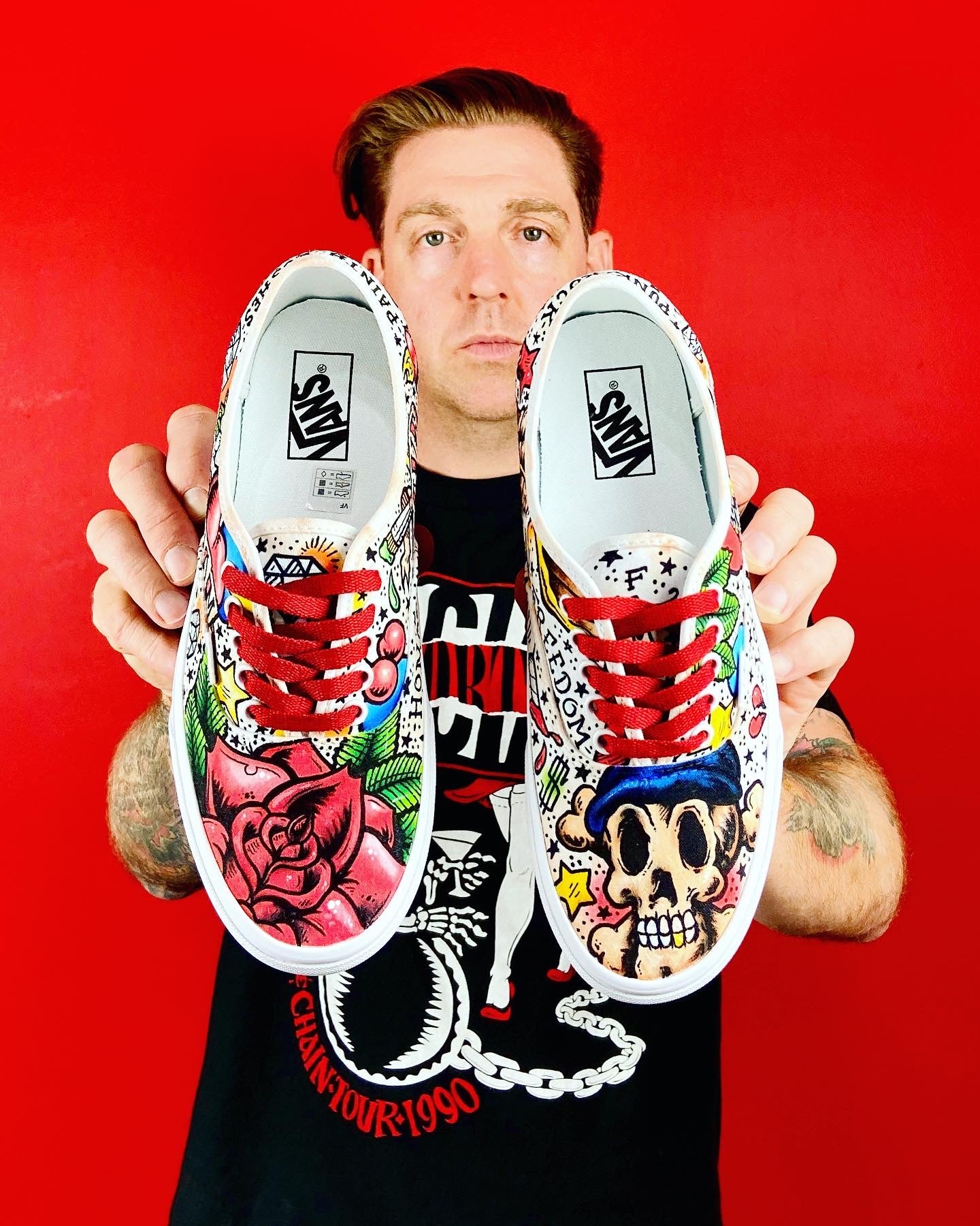 Tattoo Vans shoes chadcantcolor