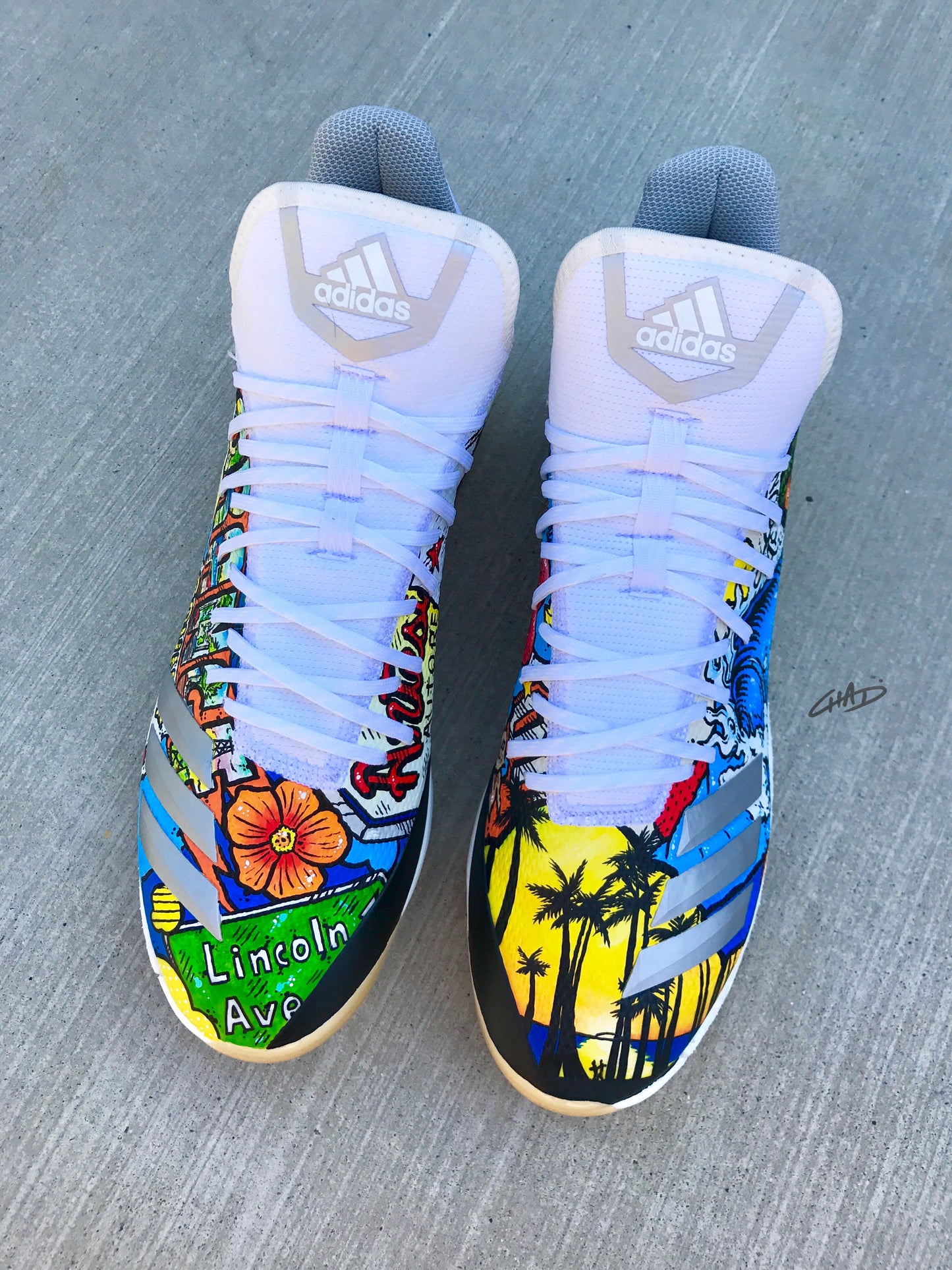 Jake Faria Custom MLB Cleats - Adidas Baseball shoes