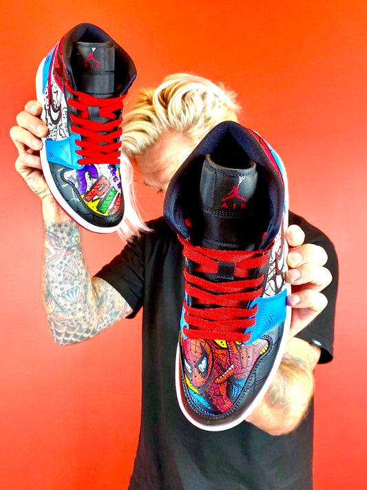 Spider-Man Vintage Nike Jordan retro shoes