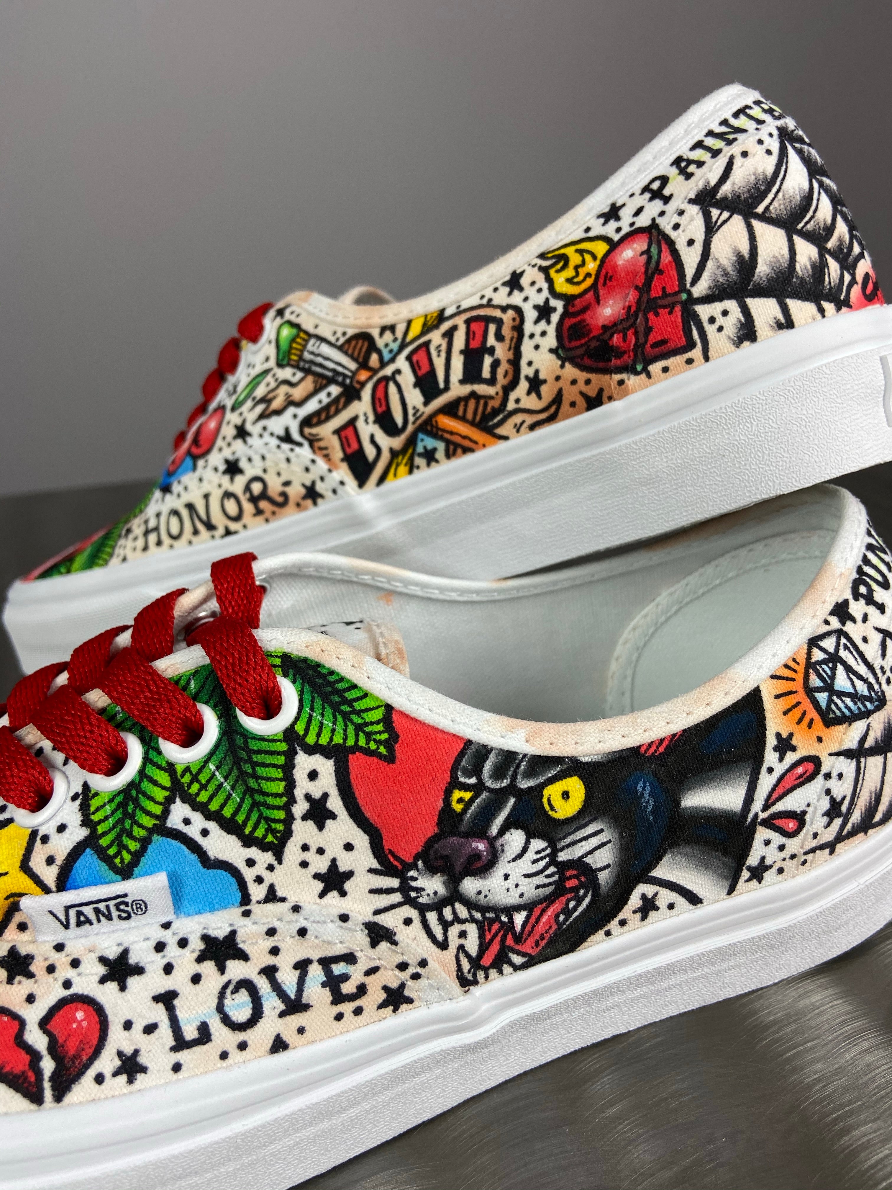 Classic Tattoo Vans Authentic shoes