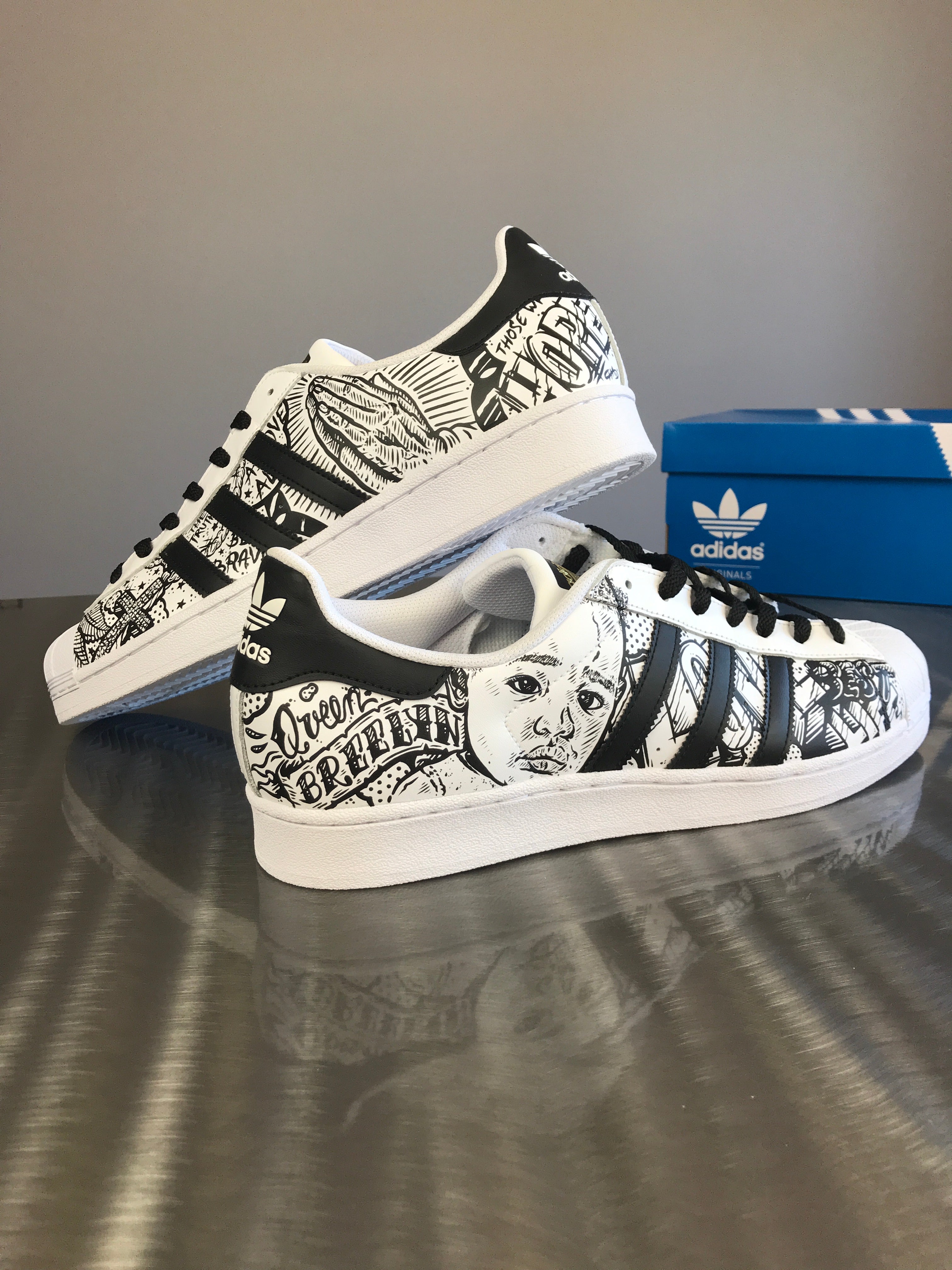 Jalen Ramsey Adidas Superstar shoes – chadcantcolor