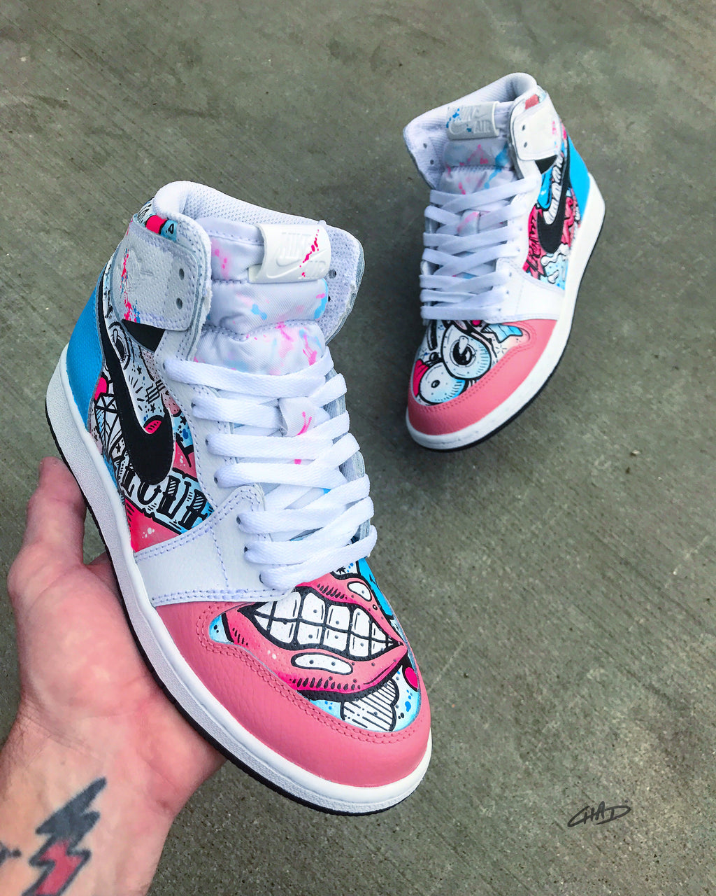 To The Moon - Nike AF1 shoes – chadcantcolor