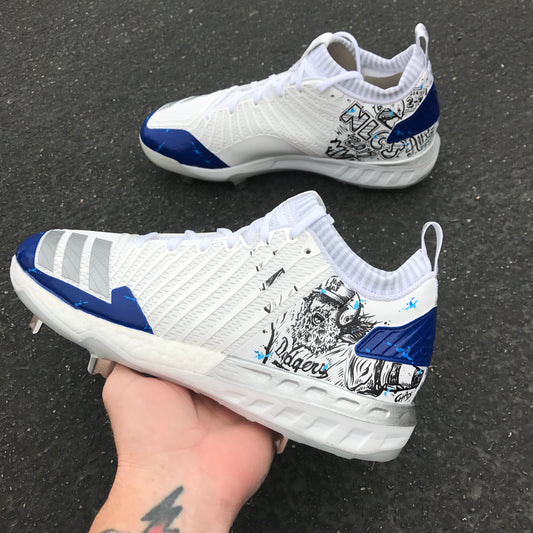 Rise Above - Justin Turner LA Dodgers Custom Adidas Baseball cleats